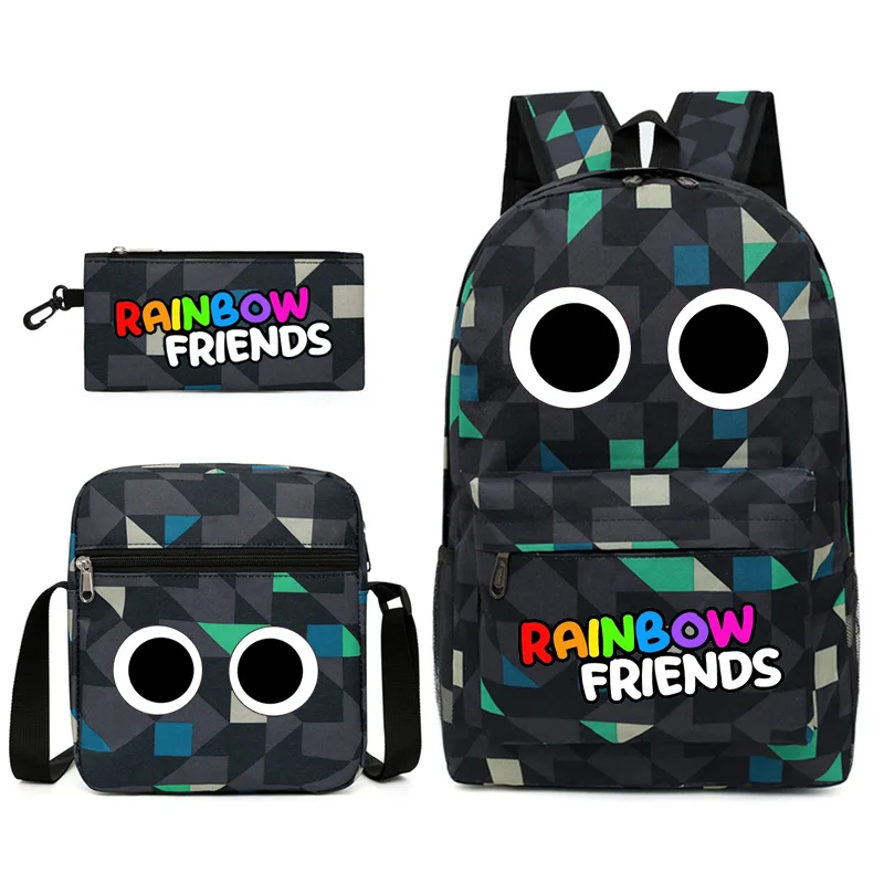 Hotsell 3Pcs/set Rainbow Friends Original Design Backpack  Backpack Shoulder Bag Pencil Colorful Student Schoolbag Birthday Gift