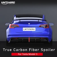 applicable to tesla model3 carbon fiber tail p version original factory style surround modified spoiler accessories gt tail