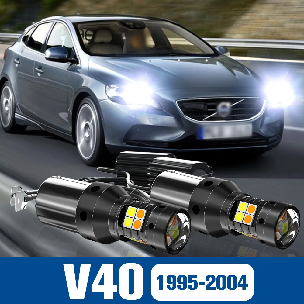 

2pcs LED Dual Mode Turn Signal+Daytime Running Light DRL Lamp Accessories Canbus For Volvo V40 1995-2004 2000 2001 2002 2003