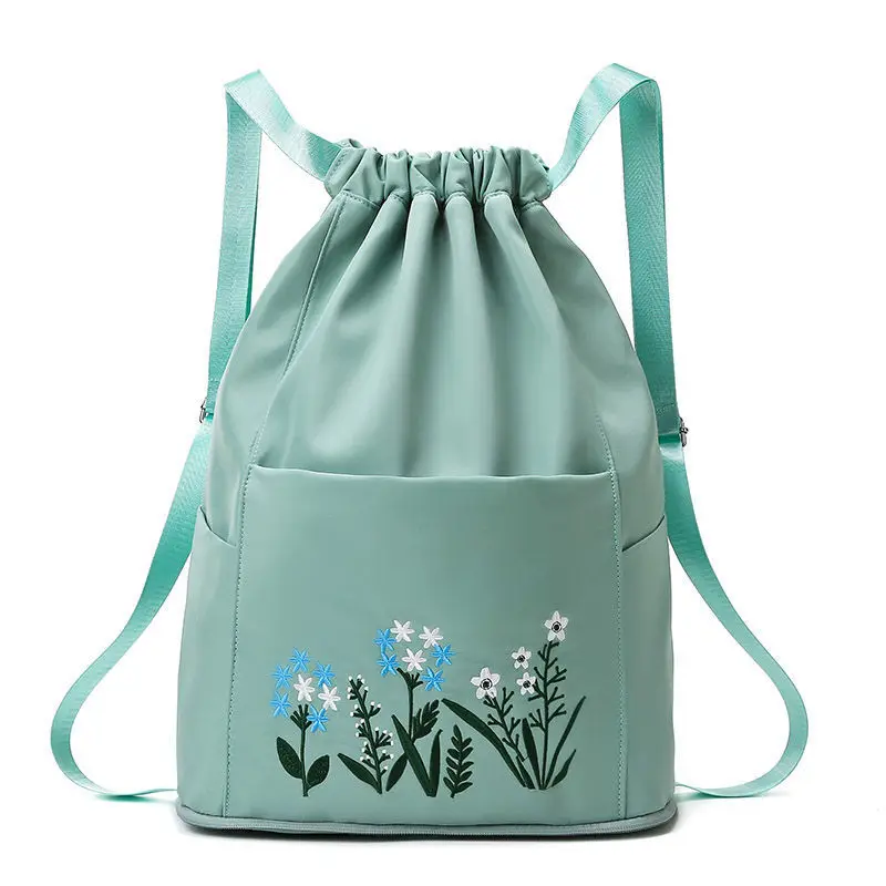 

Embroidered Folding Casual Waterproof Backpack School Bag for Women