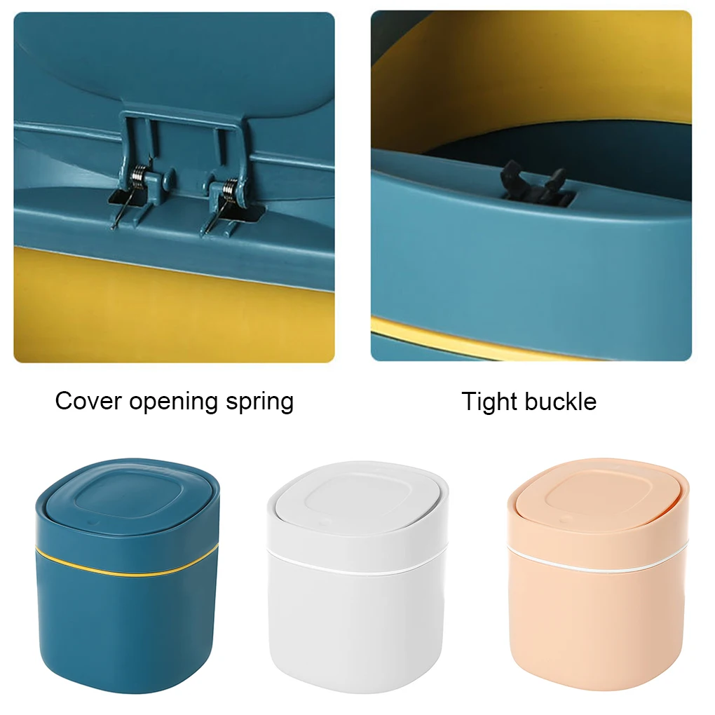 

4L Pressing Desktop Trash Can Garbage Paper Waste Bin Living Accessories With Lid Garbage Bin Nordic Style Living Room Office