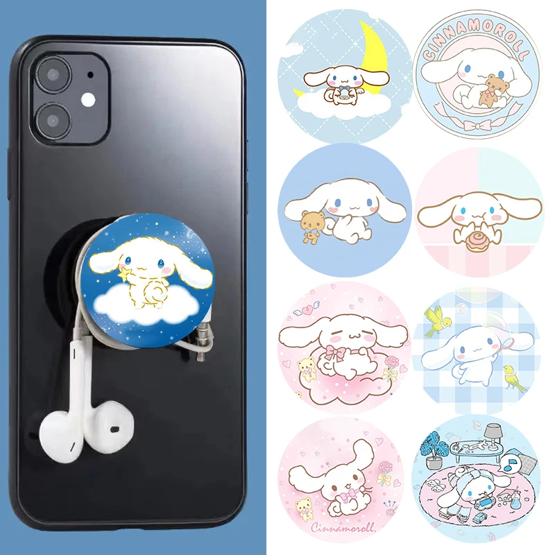 

Sanrio Cinnamoroll Kawaii Popping Mobile Phone holder Lazy Custom Airbag Retractable Paste Type Cute Cartoon Gift Phone Buckle
