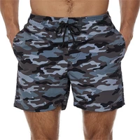summer printed straight casual large size pants floral loose swimming trunks outdoor quick drying sports elastic swimming shorts