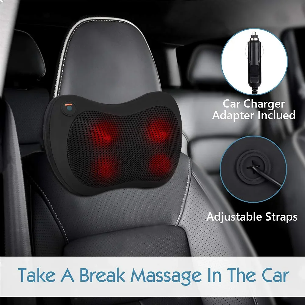 Массажер для шеи с подогревом 4 подушки защиты головы и Массажная подушка спины