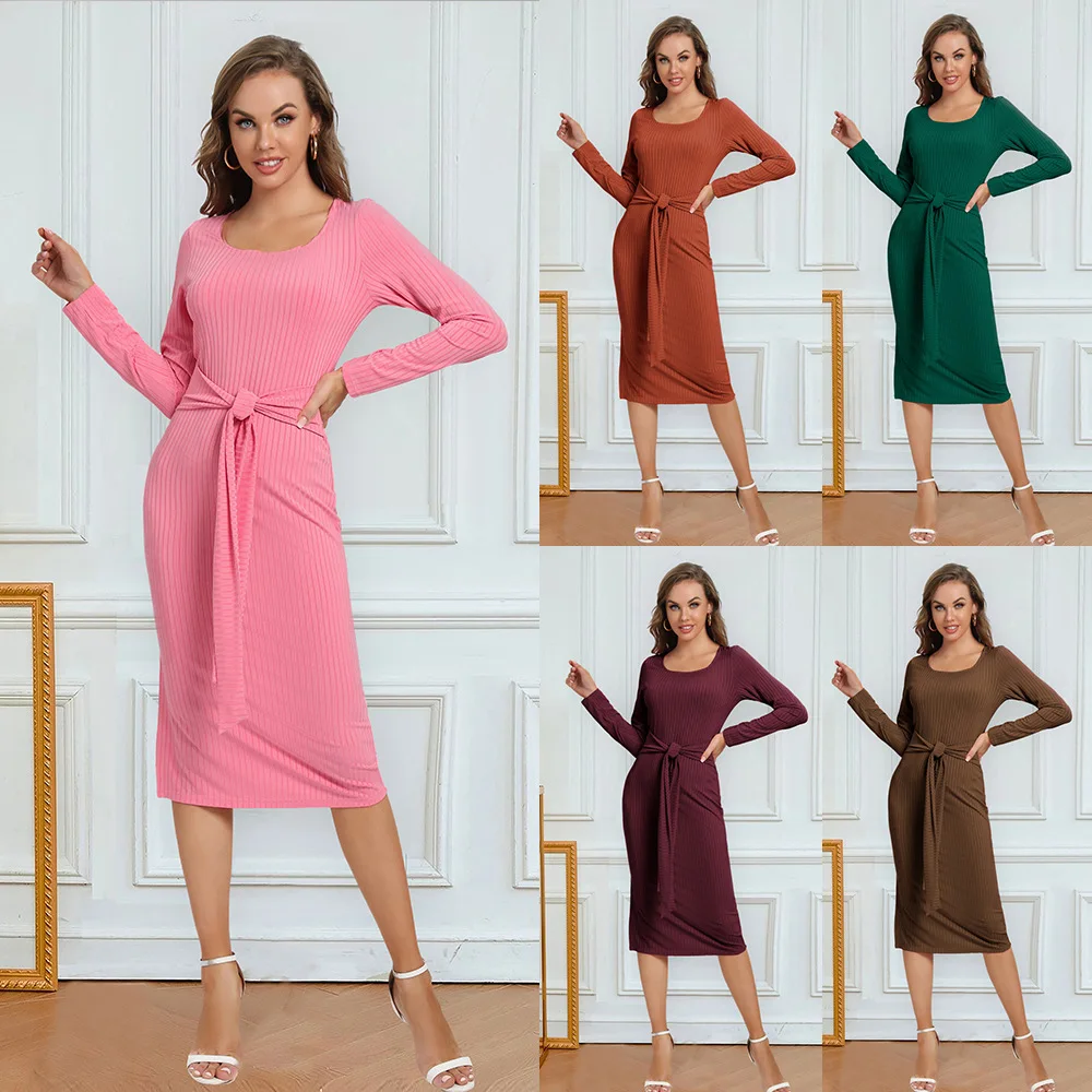 

Dresses for Women 2022 Elegant Autumn Y2K Dress Korean Fashion Maxi Dress Ladies Clothing Winter Clothes 2022 Casual Vestidos