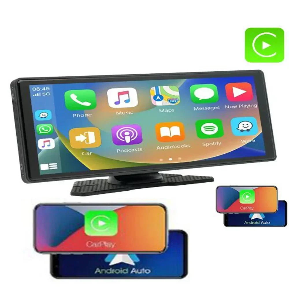 Автомобильный радиоприемник с экраном 10 1 дюйма 2 + 32G Android 13 0 беспроводной CarPlay