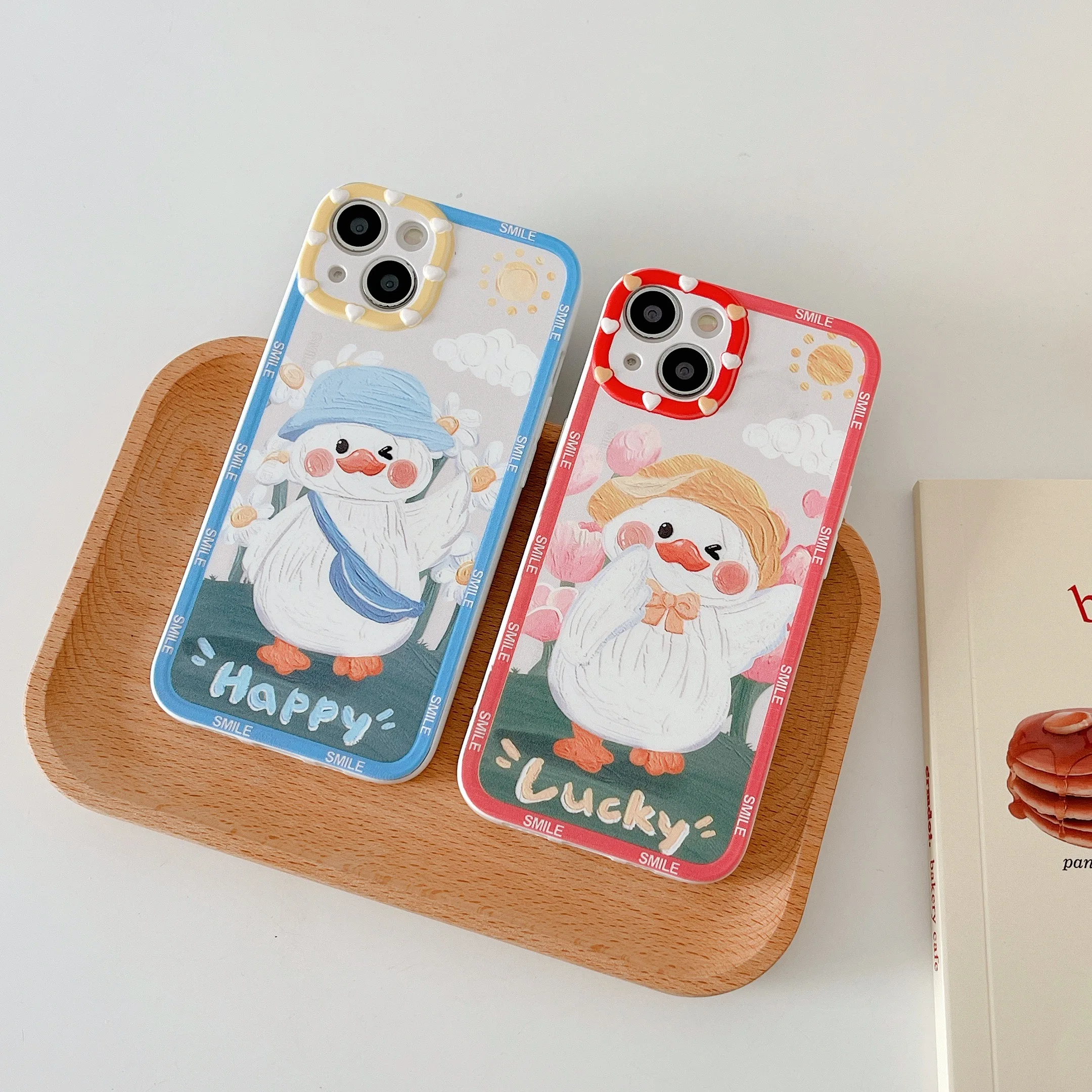 Duck Silicone Case For iPhone 13 Mini Silicone Case iPhone 13 Pro Max чехол на айфон Coque iPhone Funda iPhone 11 Heart Camera