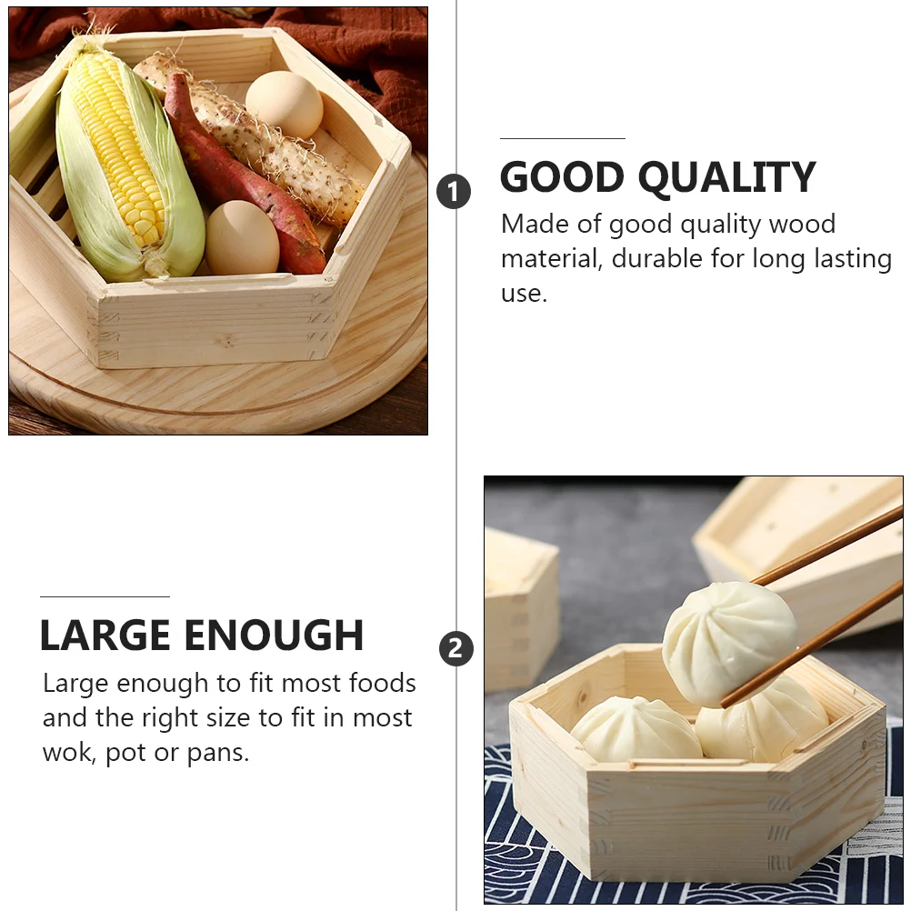 Контейнер для приготовления пищи на пару алмазная деревянная пароварка