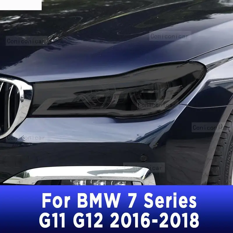 

Для BMW 7 серий 2016-2018 G11 G12 Автомобильная фара ТИНТ дымчато-Черный Защитная Пленка чехол прозрачный ТПУ стикер аксессуары 2P