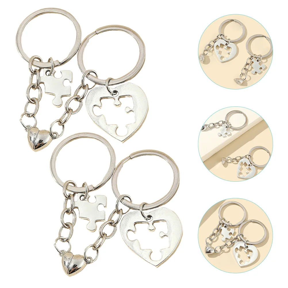 

Keychain Keychains Key Heart Puzzle Couple Couples Day Gifts Matching Love Keyrings Valentine S Gift Shaped Rings Ring Keyring