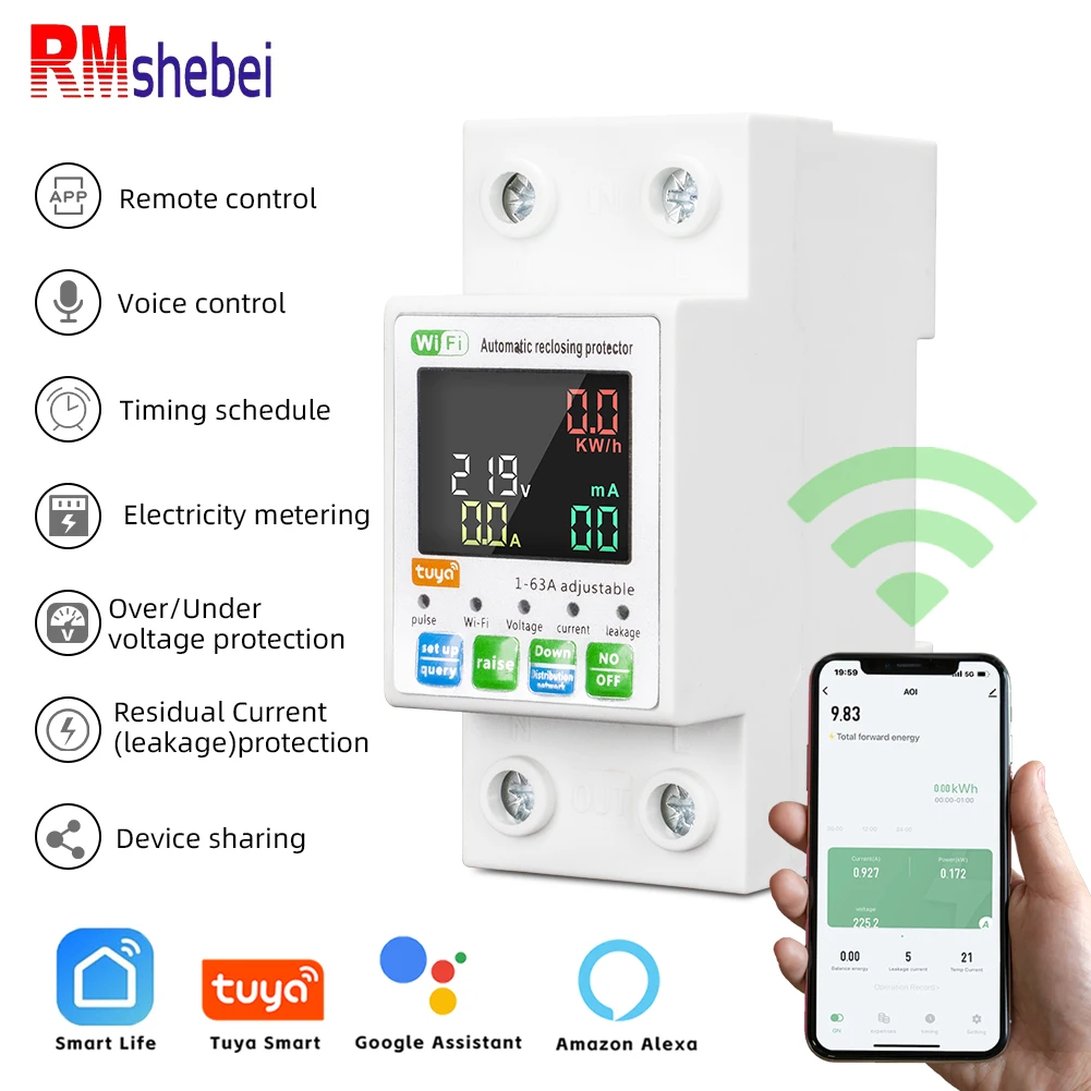 

RMshebei 63A Умный автомат Tuya 220V