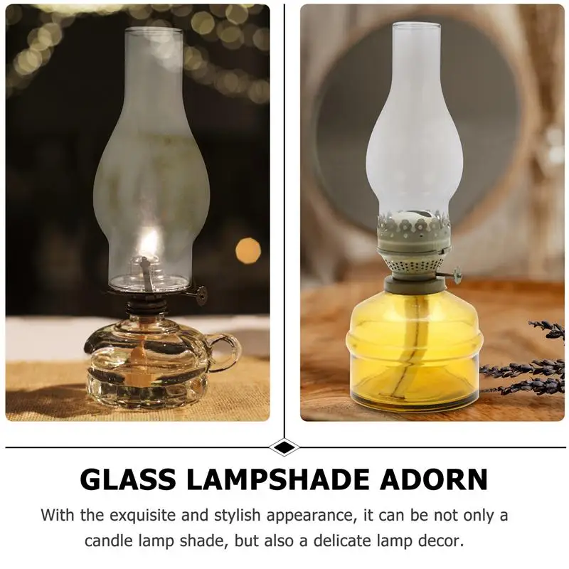 

Clear Oil Lamp Chimney Glass Kerosene Lamp Chimney Glass Lamp Chimney Shade Retro Vintage Oil Lamp Accessories Light Windshield