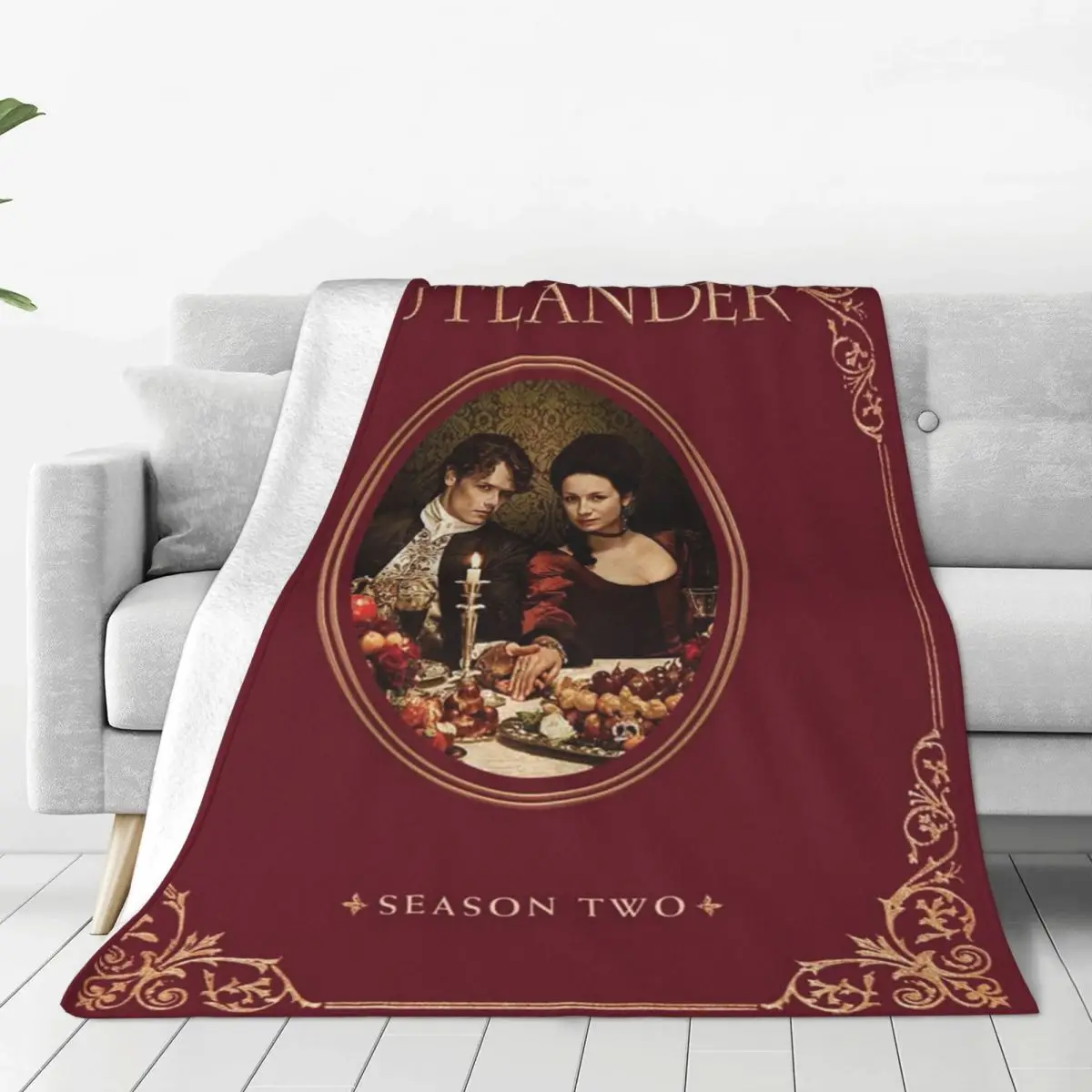 

Outlander Romantic Story Blankets Coral Fleece Plush Spring/Autumn Lightweight Thin Throw Blankets for Home Travel Bedspread