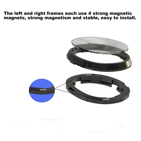 Для Meta Quest 3, линзы по рецепту, линзы для близорукости, быстроразборная оправа, стекло для Quest 3, аксессуары VR