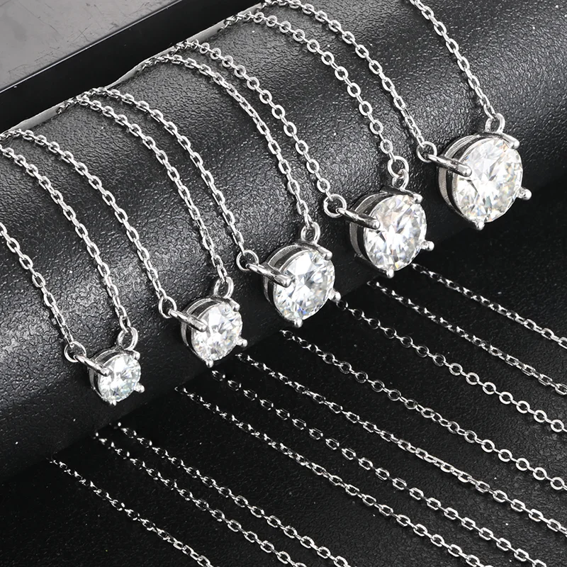 Ожерелье ALIZERO 3ct D VVS1 с муассанитом для женщин свадебная цепочка из стерлингового