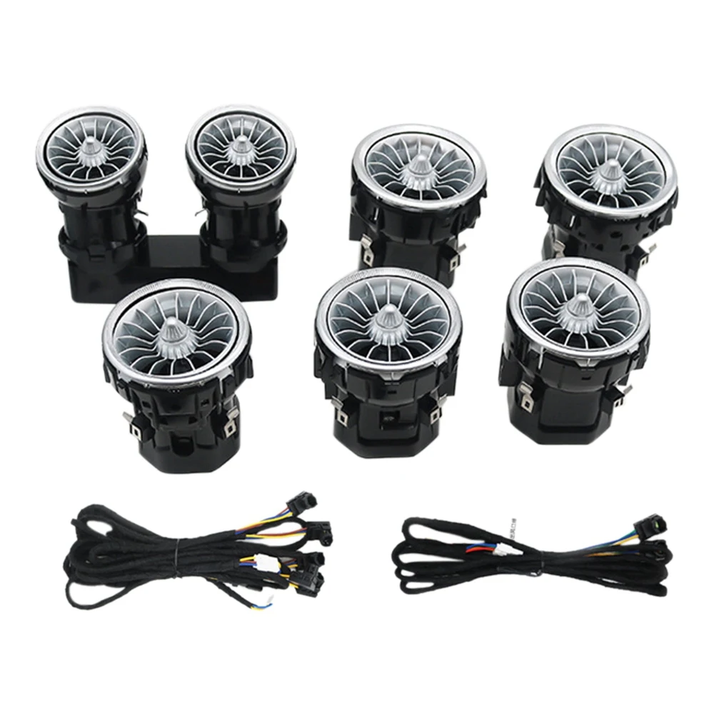 

3 цвета автомобильный передний и задний светильник для вентиляционного отверстия турбины, атмосферная лампа для Benz C класса W205 GLC X253