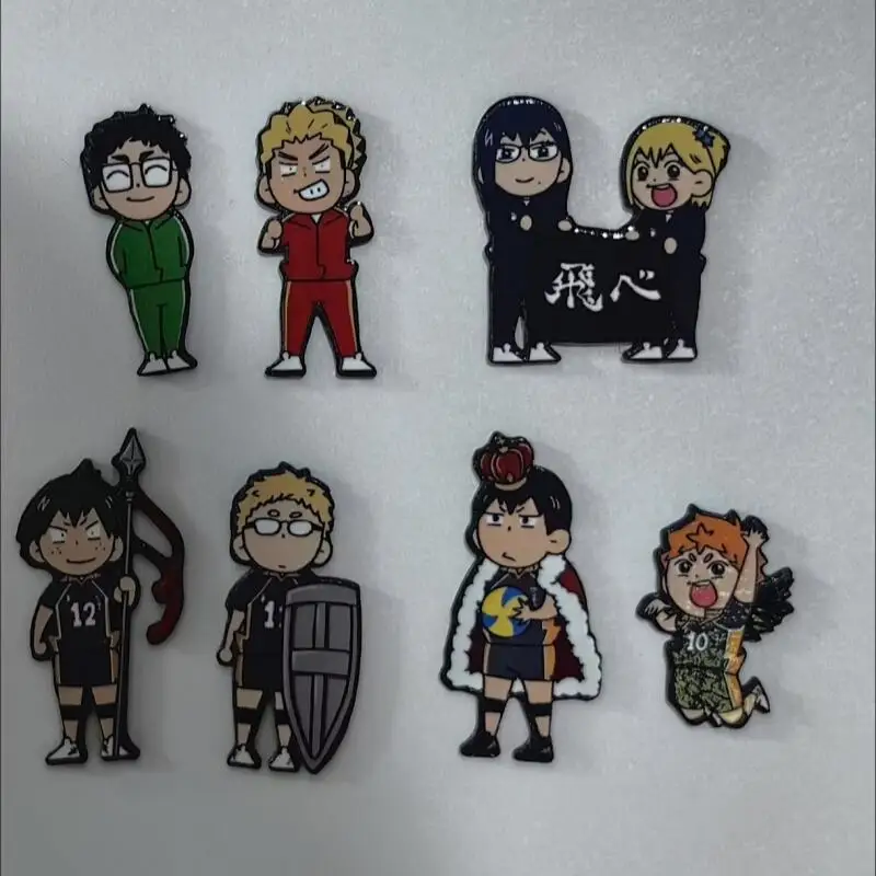 Фото Набор из 7 предметов Haikyuu!! Магнит на холодильник Hinata Shoyo, объемный, из ПВХ, с магнитным креплением, декоративный, для железных дверей, игрушка-адсорбционный магнит №5