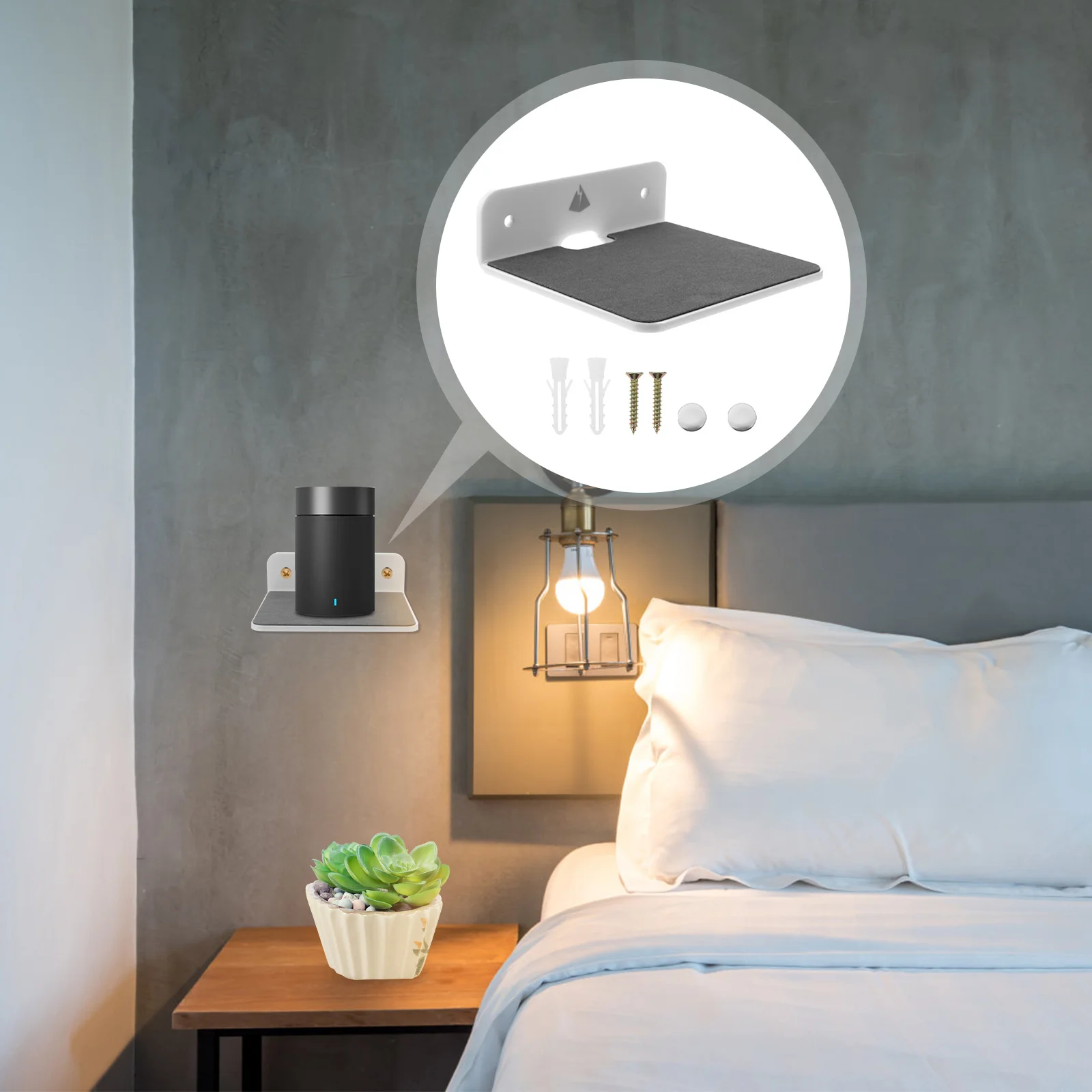 

Sundries Organizer Storage Bracket Stand Holder Wall Mounted Shelves