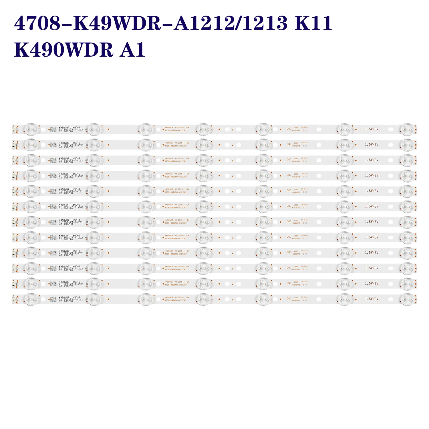 12 светодиодных лент для подсветки телевизора Toshiba 49 '49L621U K490WDR A1 4708-K49WDR-A1212K11 4708-K49WDR-A1213K11