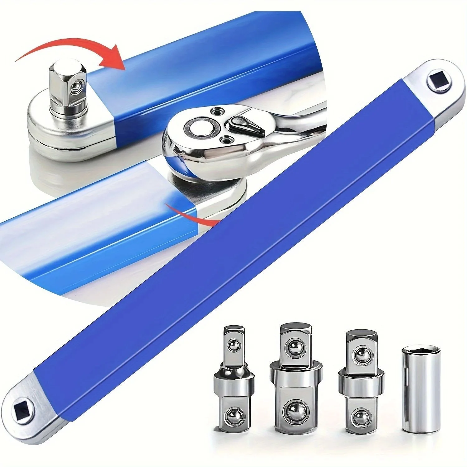 Ударный готовый смещенный удлинительный ключ Набор удлинительных ключей с плотным вылетом и адаптерами с квадратным приводом 1/2 дюйма 1/4 дюйма 3/8 дюйма для небольшого места