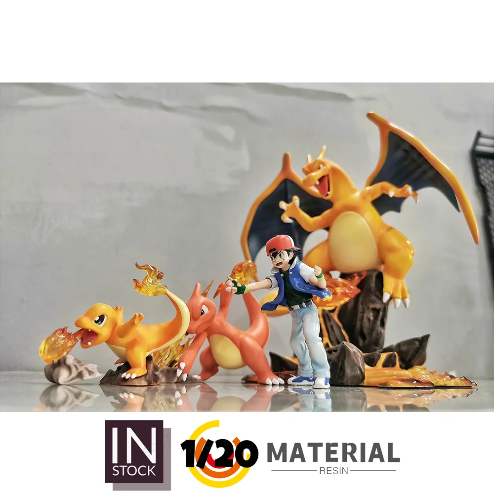 [В наличии] 1/20 фигурка из смолы [MZ] -чармандер &amp Charmeleon Charizard