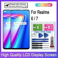 original for realme 6 rmx2001 lcd display touch screen digitizer for realme 7 rmx2155 lcd replacement