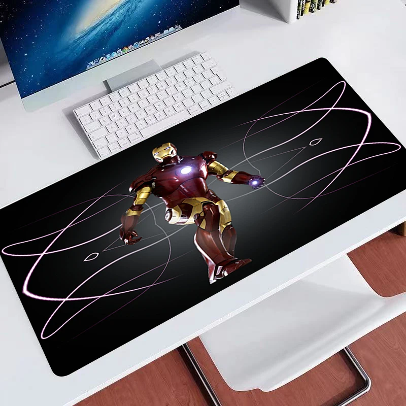 

Gaming Mouse Pad Iron Man Office Accessories Desk Mat Mousepad Anti-skid Cool Laptop Waterproo Computer Offices Rug 900x400 Mats