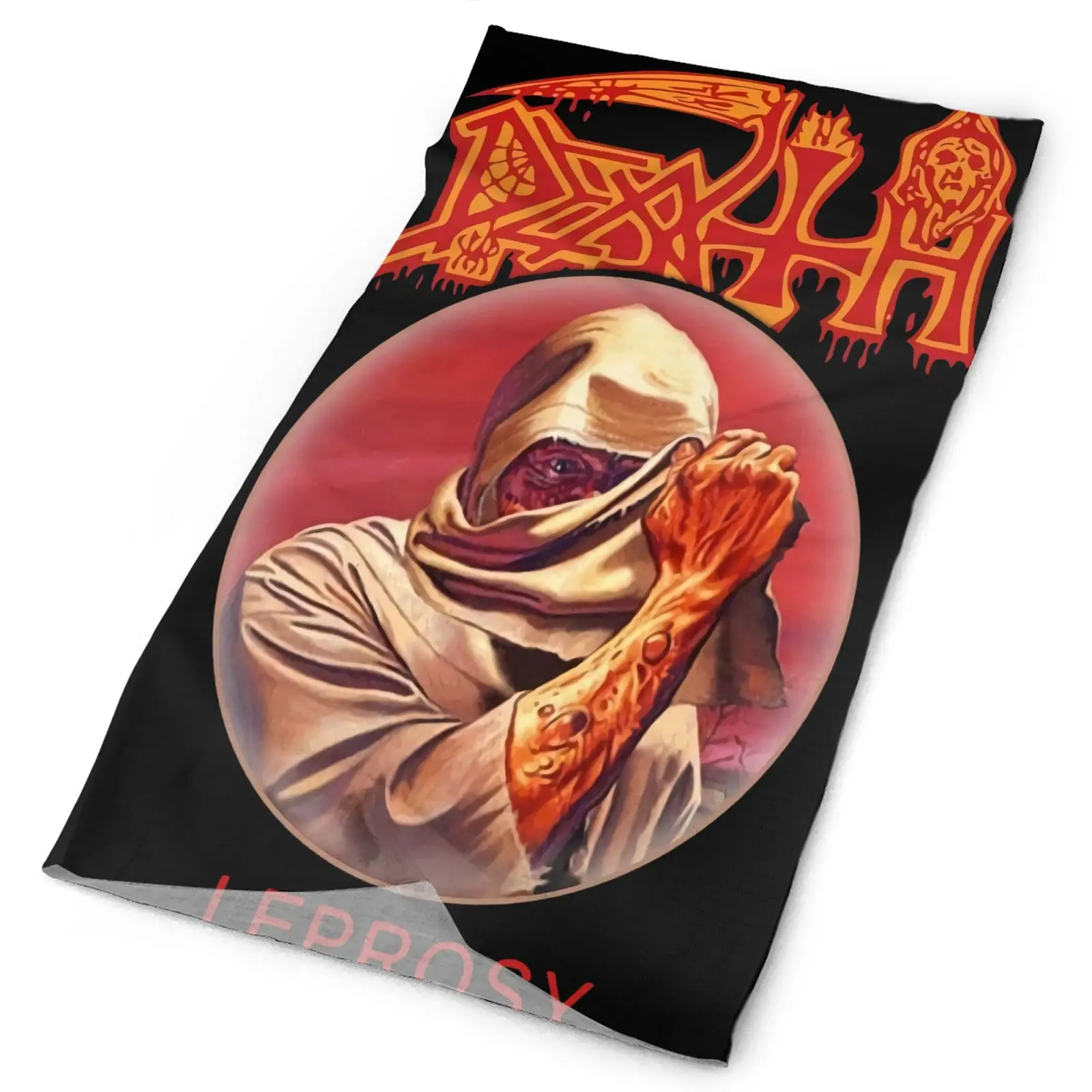 

Мужская металлическая бандана Death Leprosy, шарфы и шали, мужской Регулируемый головной шарф, маска-Балаклава, бандана с ушками