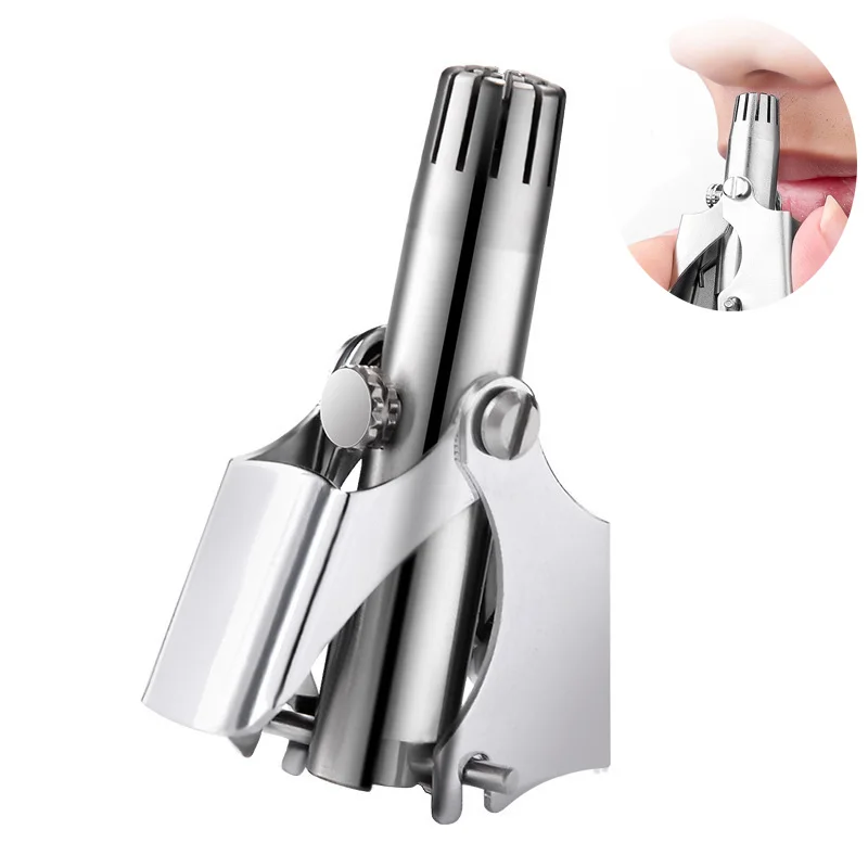 

1 шт. мужской триммер для волос в носу ушах из нержавеющей стали ручной Моющийся Портативный Эпилятор бритва Обрезка Макияж Ножницы Триммер