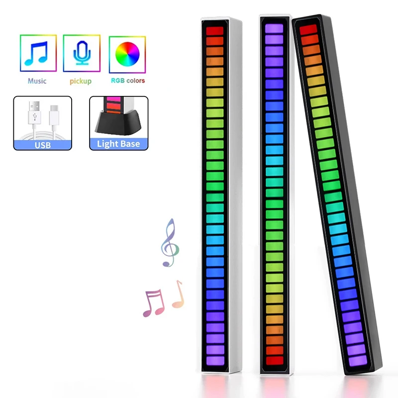 RGB акустический пикап контроль ритма лампы ослепляющий цвет музыка атмосферный