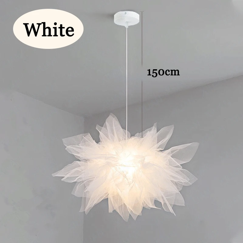 

Люстра XIUAN LED белая тканевая сетчатая 220В