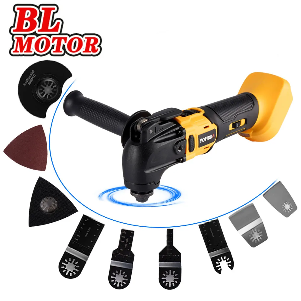 

18V Brushless Electric Oscillating Multi Tool 6 Gears Cordless Trimmer Shovel Polisher Power Tool For Makita 18V Battery