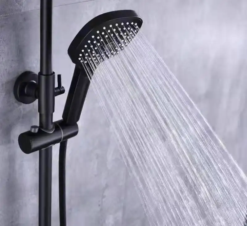 handheld rain shower head black kit head large high pressure with hose ceiling 360 hose holder accessories faucet for bathroom free global shipping