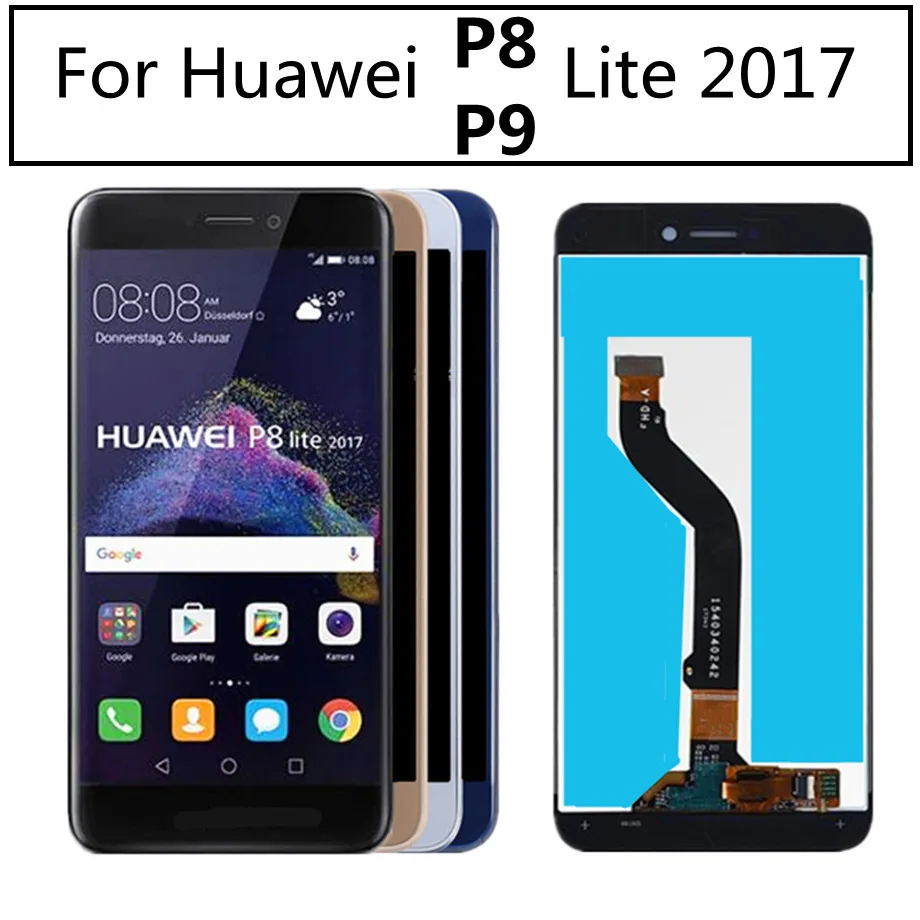 5 2-дюймовый ЖК-дисплей для Huawei P8 lite 2017 преобразователь сенсорного экрана в сборе