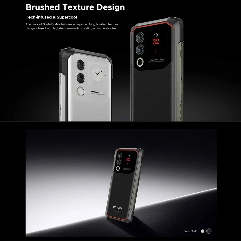 Прочный смартфон DOOGEE Blade 10 Max 4G Android 14 с расширенным сроком службы T606 6 56 дюйма 8 ГБ +