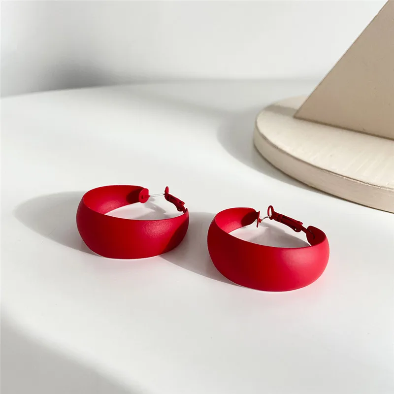 Большие серьги-кольца в стиле OL милые женские повседневные серьги для