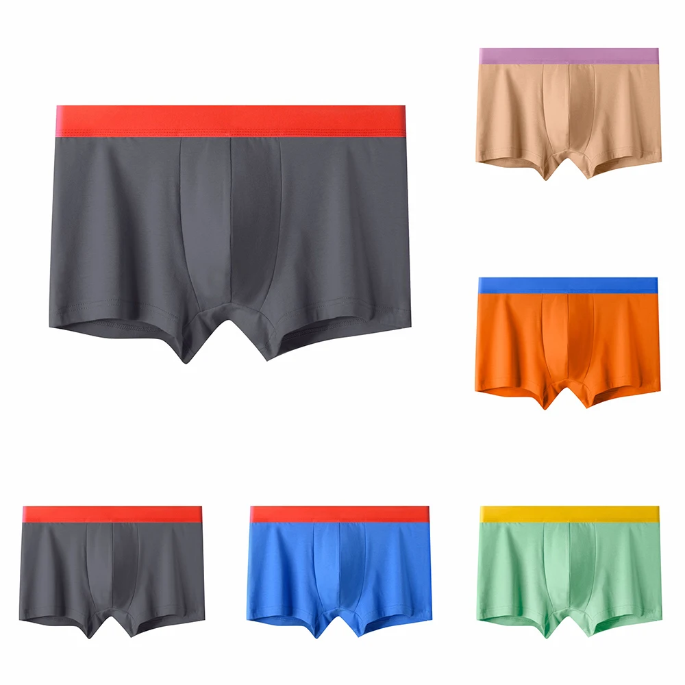 

Men Low Rise Cotton Breathable Shorts Trunks Boxer Briefs Underwear Underpants Lightweight Seamless Male Boxer Pants