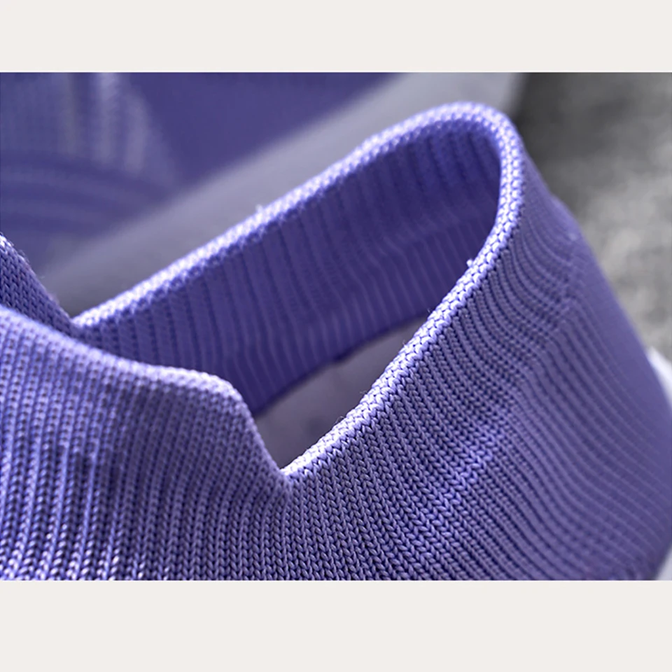 Loekeah Woman Lightweight Loafers Breathable Walking Shoes Fashion Casual Knitting Sock Sneakers Slip-On Ladies Footwear Tennis