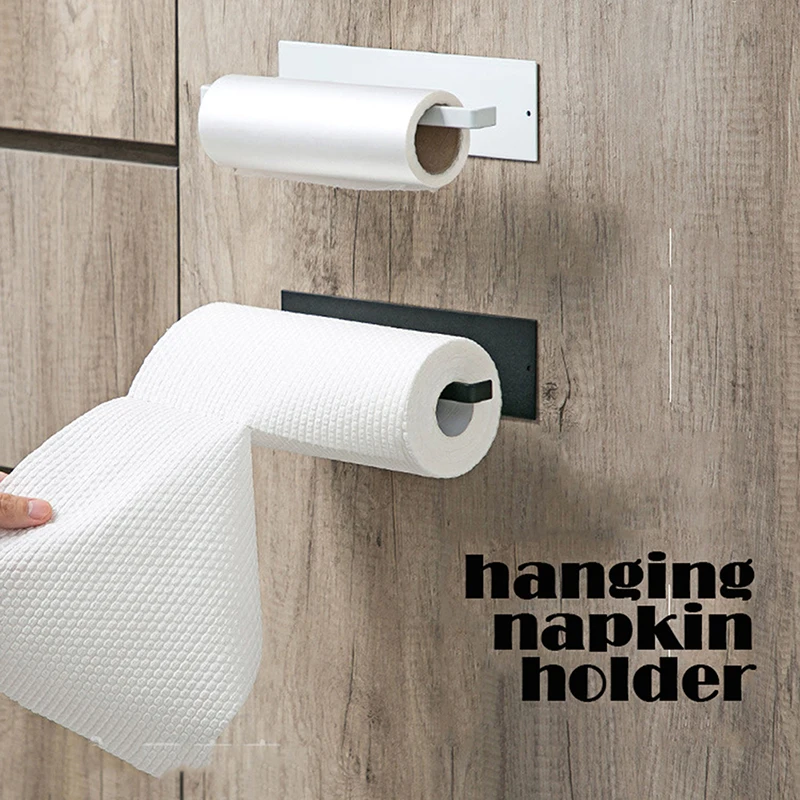 

Metal Kitchen Tissue Rack Roll Paper Hanger Rack Holder Wall Mounted Cupboard Towel Stand Bathroom Toilet Supplies