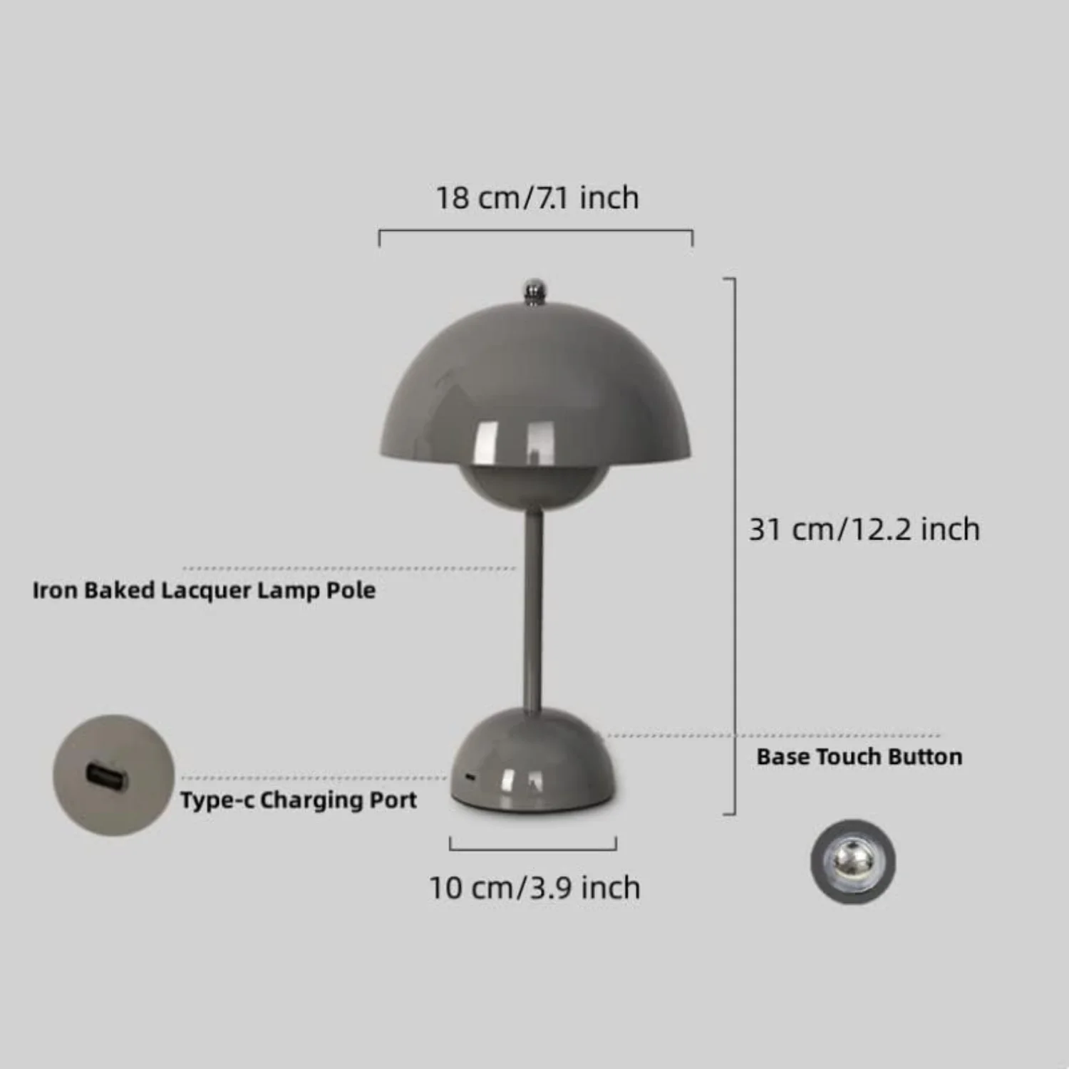 Светодиодная настольная лампа с сенсорным управлением для цветочного горшка