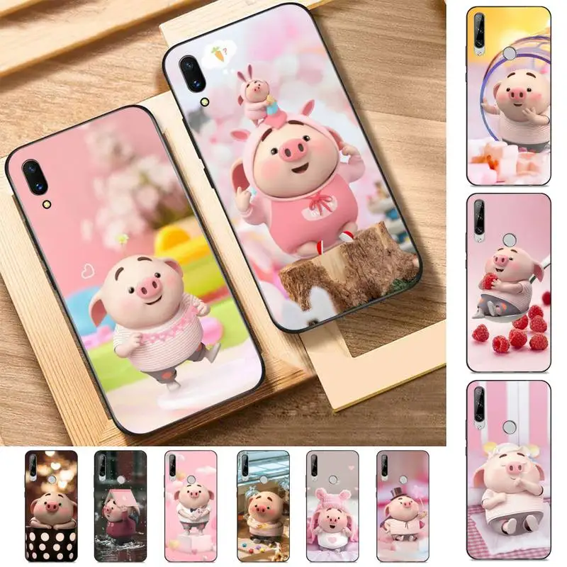 

Lovely Pink Pig Phone Case for Huawei Y 6 9 7 5 8s prime 2019 2018 enjoy 7 plus
