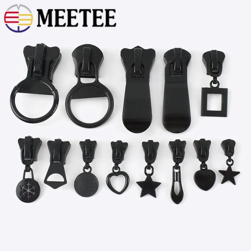 Застежка-молния Meetee 5 шт. 3 #5 #8 #10 #15 #20 # полимерный пуховик на молнии Съемник голову