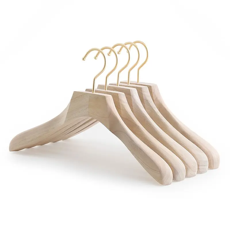 

1pc Natural Camphor Wood Hanger Wardrobe Clothing Wide Shoulder Suit Clothes Hang Non-slip Clothes Rack Japanese Hanger 39x3.5cm