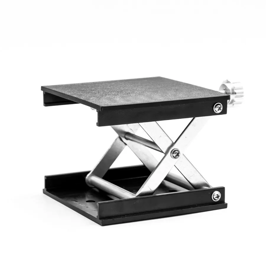 Aluminum Lifting Platform Silver/Black Router Lift Table Woodworking Engraving Spirit Level Lifting Stand Adjustable Length enlarge