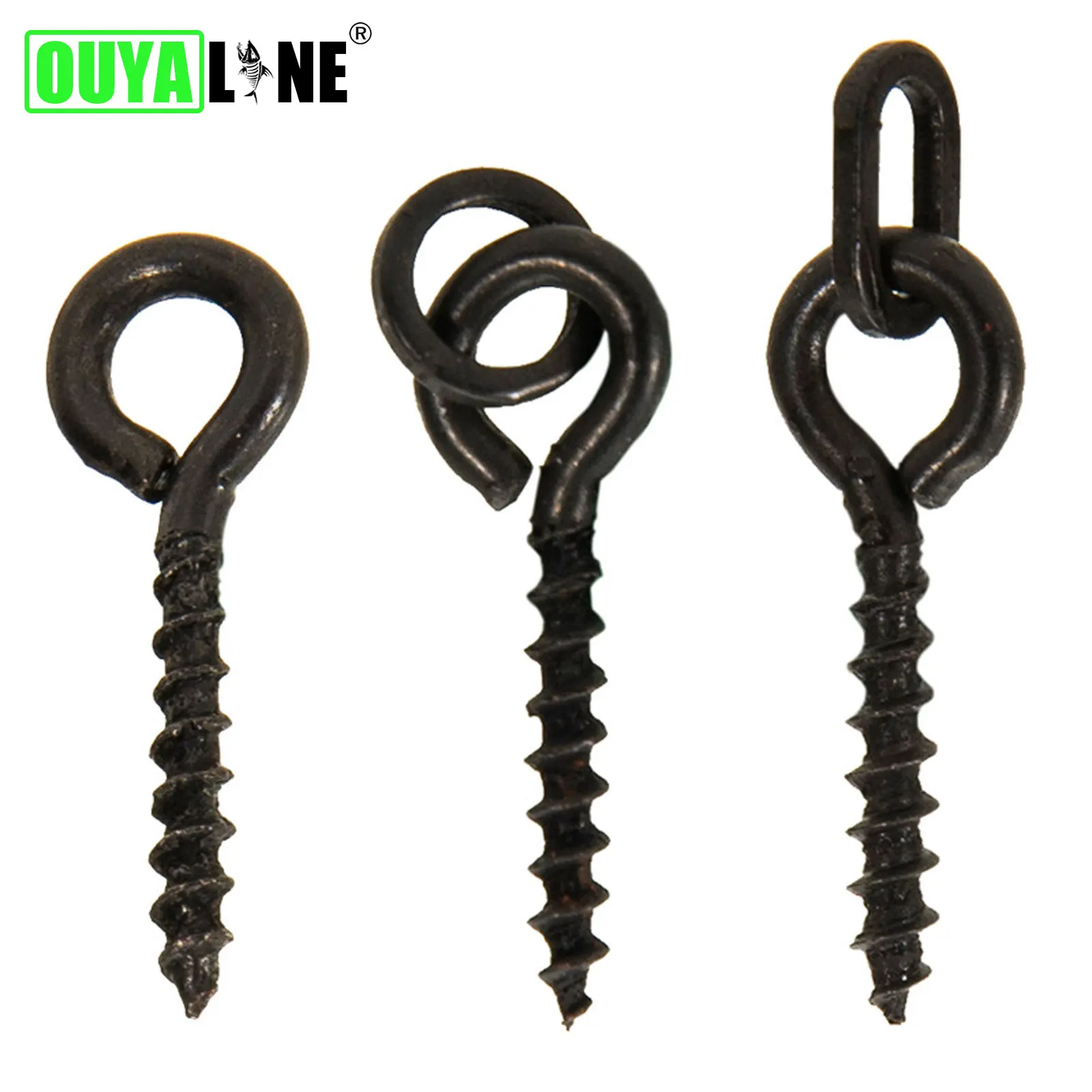 

New 50pcs Carp Fishing Accessories Screw Swivel For Ronnie Spinner Rig Boilies Fishing Hook Bait Casting Ronnie Carp Rigs Tackle