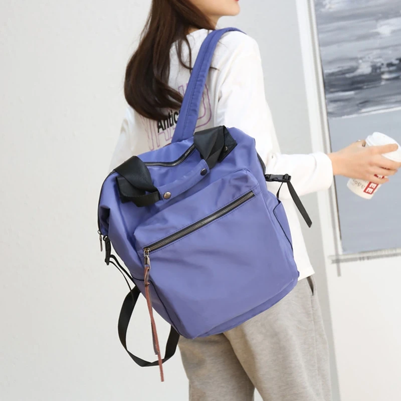

Casual Nylon Backpack Women Larege Capacity Travel Book Bags for Teenage Girls Students Satchel Handbag Daypack