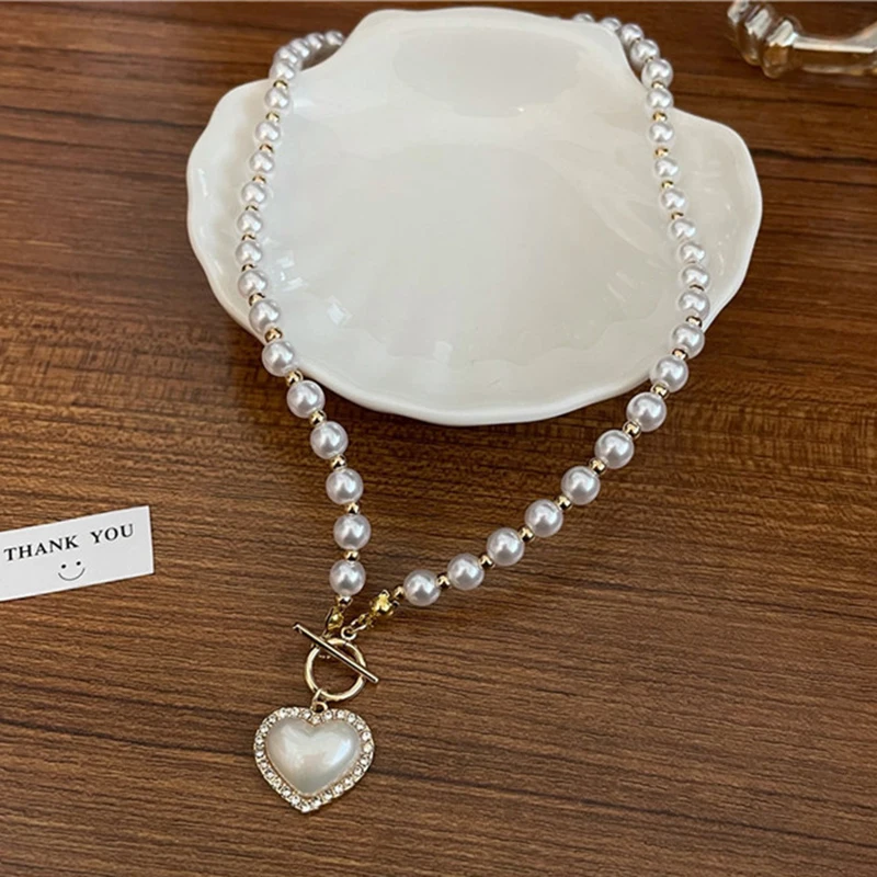 Новые модные ожерелья для женщин винтажное жемчужное ожерелье корейский