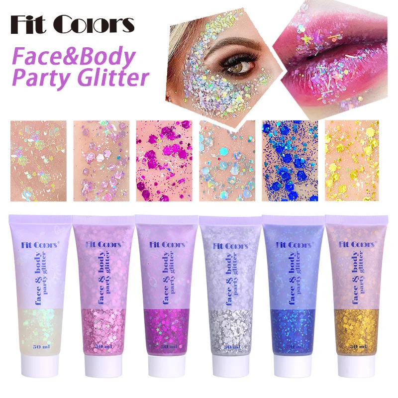 

50ml Sequins Matte Eyeshadow Palette Shiny Waterproof Diamond Eyeshadow Makeup Festival Party Face Makeup Gel Sequins