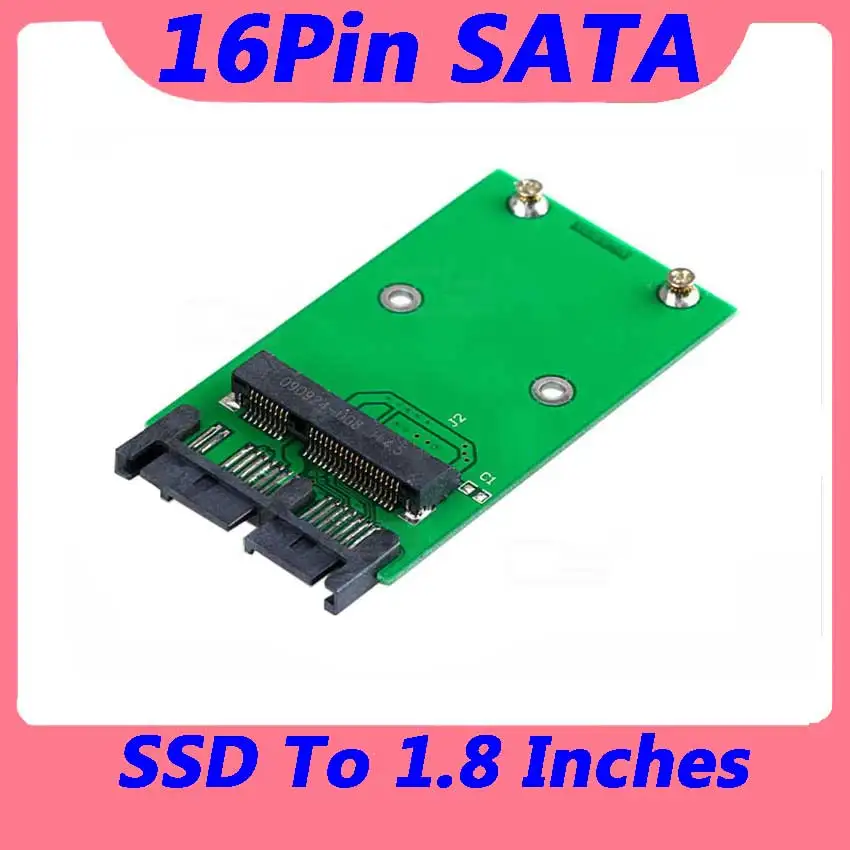 Sata Ssd para 1.8 Polegadas 16pin Micro Sata Adaptador Cartão para Computadores pc Peças