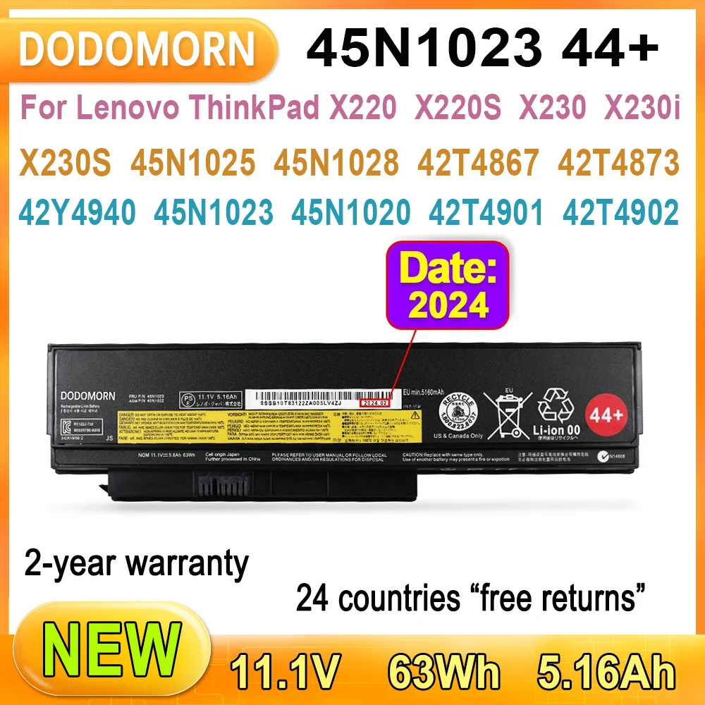Новый аккумулятор 45N1023 44 + для ноутбука Lenovo ThinkPad X230 X230i X230S X220 X220S Series 42T4867 42T4873 42Y4868